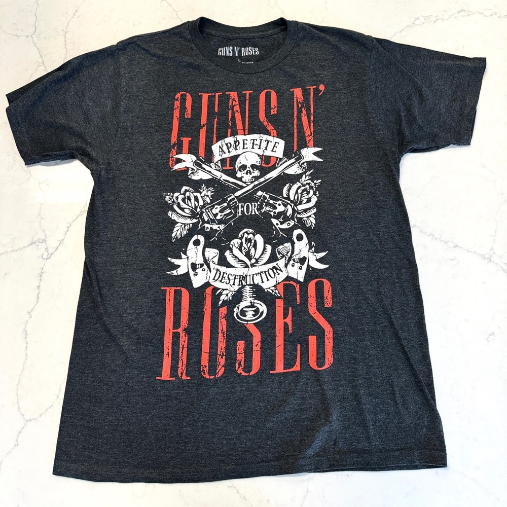 Guns N’ Roses Appetite For Destruction Gray Heather T-shirt Large